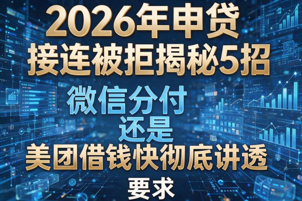 2026年申贷接连被拒揭秘5招微信分付还是美团借钱快彻底讲透!
