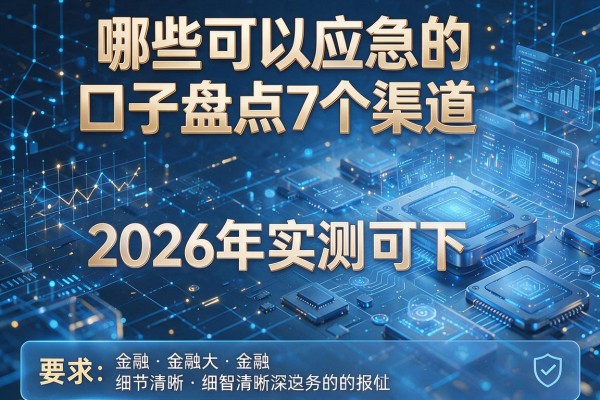 哪些可以应急的口子盘点7个渠道2026年实测可下!