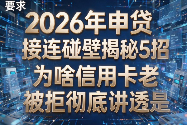 2026年申贷接连碰壁揭秘5招为啥信用卡老是被拒彻底讲透!