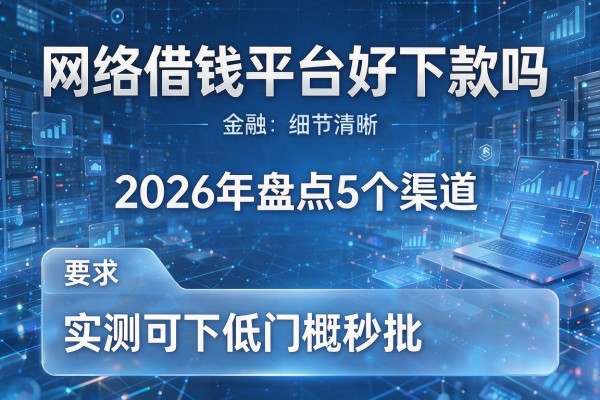 网络借钱平台好下款吗 2026年盘点5个渠道 实测可下低门槛秒批！
