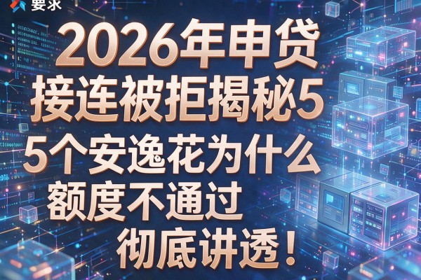 2026年申贷接连被拒揭秘5个安逸花为什么额度不通过彻底讲透！