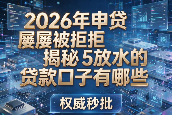 2026年申贷屡屡被拒揭秘5放水的贷款口子有哪些权威秒批!