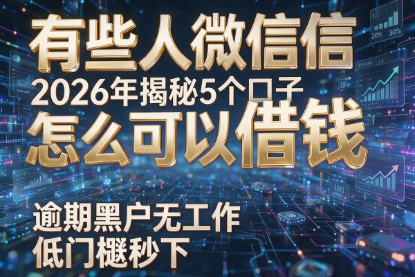 有些人微信怎么可以借钱 2026年揭秘5个口子 逾期黑户无工作低门槛秒下