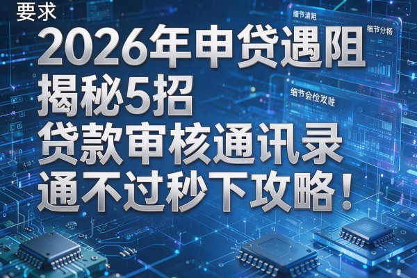 2026年申贷遇阻揭秘5招贷款审核通讯录通不过秒下攻略!