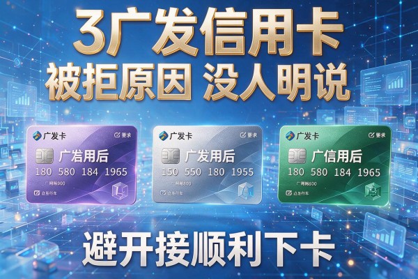3个广发信用卡被拒原因没人明说,避开后直接顺利下卡!