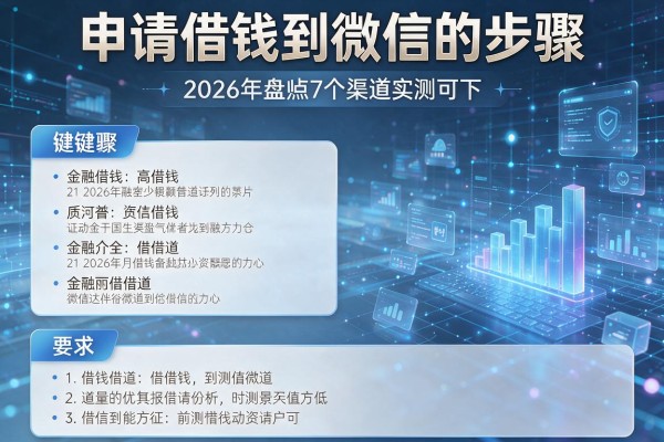 申请借钱到微信的步骤 2026年盘点7个渠道实测可下！