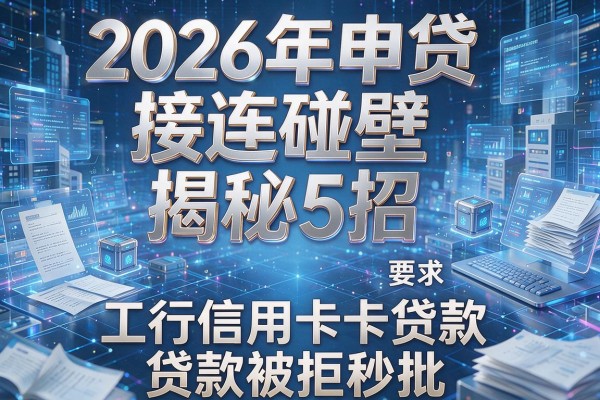 2026年申贷接连碰壁揭秘5招工行信用卡贷款被拒秒批!