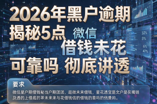 2026年黑户逾期揭秘5点微信未来花借钱可靠吗彻底讲透!