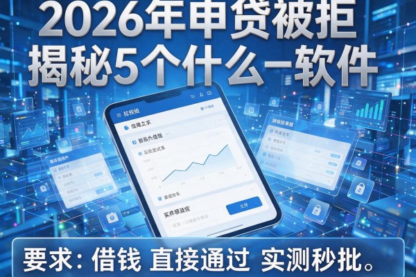 2026年申贷被拒揭秘5个什么软件借钱直接通过实测秒批！