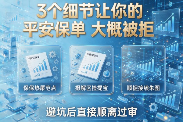 3个细节让你的平安保单大概被拒,避坑后直接顺利过审!