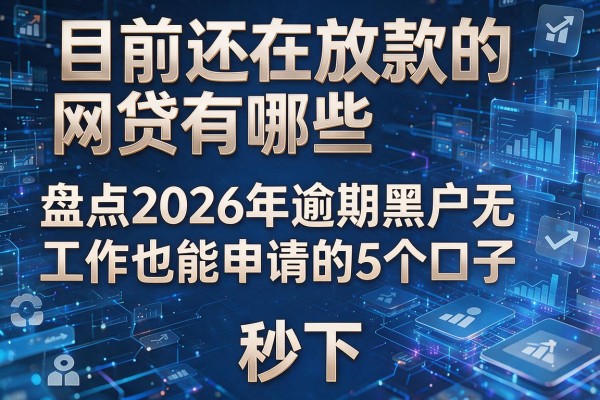 目前还在放款的网贷有哪些 盘点2026年逾期黑户无工作也能申请的5个口子 秒下