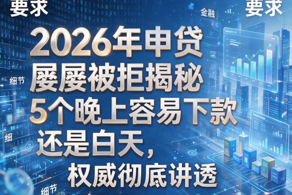 2026年申贷屡屡被拒揭秘5个晚上容易下款还是白天权威彻底讲透!