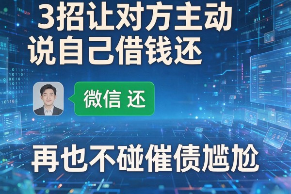 3招让对方主动说自己借钱微信还,再也不碰催债尴尬!
