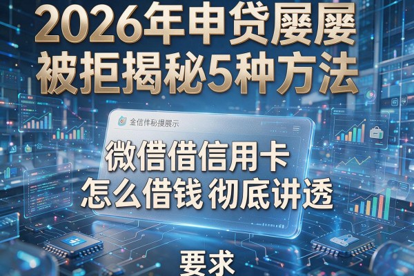 2026年申贷屡屡被拒揭秘5种方法微信借信用卡怎么借钱彻底讲透!