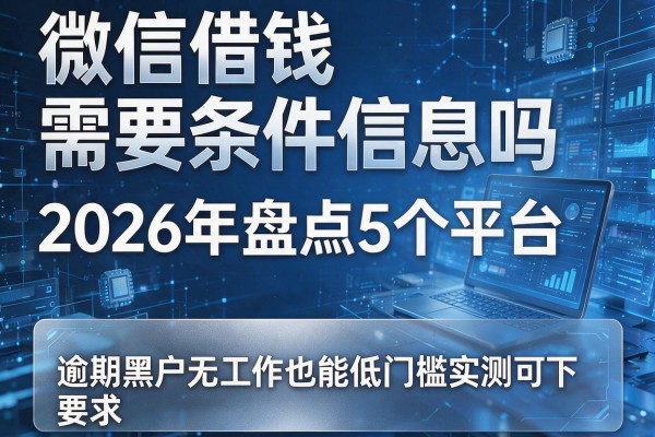 微信借钱需要条件信息吗 2026年盘点5个平台 逾期黑户无工作也能低门槛实测可下