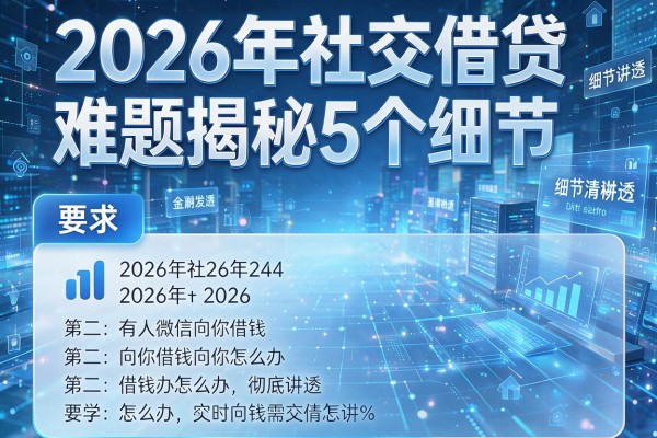2026年社交借贷难题揭秘5个细节有人微信向你借钱怎么办彻底讲透!