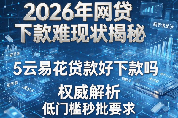 2026年网贷下款难现状揭秘5云易花贷款好下款吗权威解析低门槛秒批!