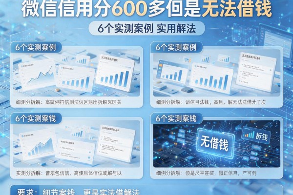 6个实测案例拆解微信信用分600多但是无法借钱实用解法!