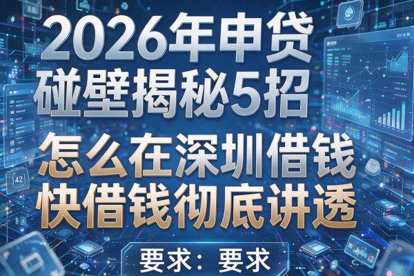 2026年申贷碰壁揭秘5招怎么在深圳借钱快借钱彻底讲透!