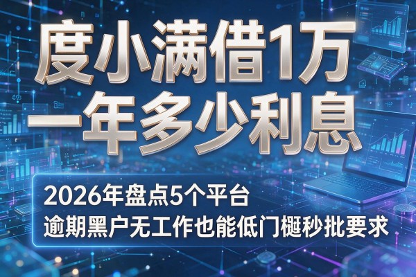 度小满借1万一年多少利息 2026年盘点5个平台 逾期黑户无工作也能低门槛秒批
