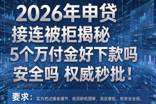 2026年申贷接连被拒揭秘5个万付金好下款吗安全吗权威秒批!