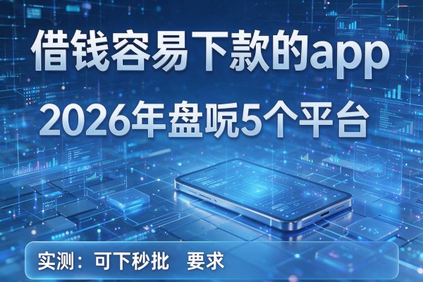 借钱容易下款的app 2026年盘点5个平台 实测可下秒批!