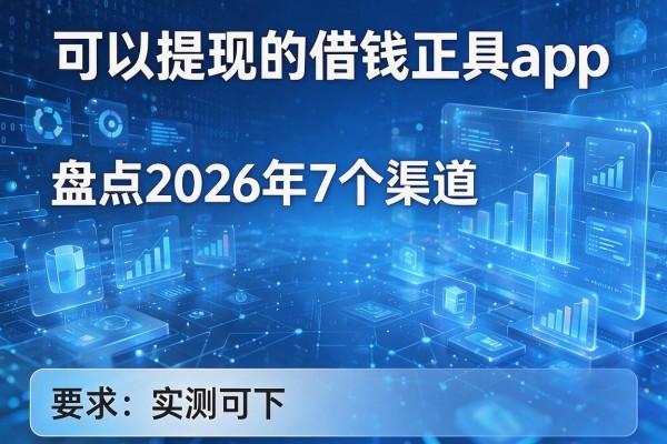 可以提现的借钱正规app 盘点2026年7个渠道 实测可下!