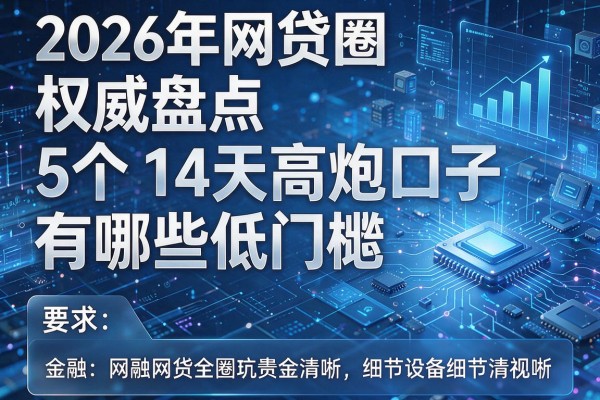2026年网贷圈权威盘点5个14天高炮口子有哪些低门槛!