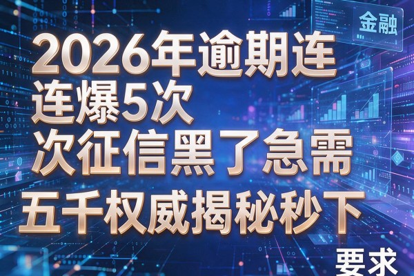 2026年逾期连爆5次征信黑了急需五千权威揭秘秒下!