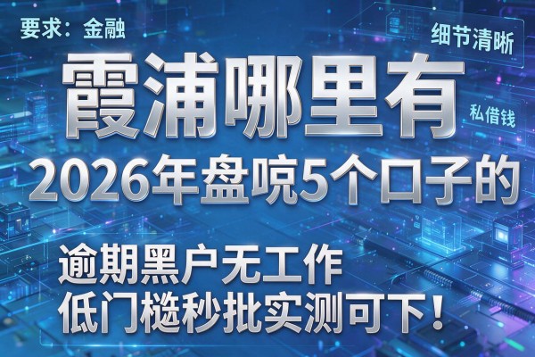 霞浦哪里有私借钱的 2026年盘点5个口子 逾期黑户无工作低门槛秒批实测可下!