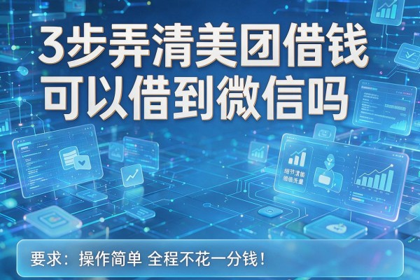 3步弄清美团借钱可以借到微信吗，操作简单全程不花一分钱！