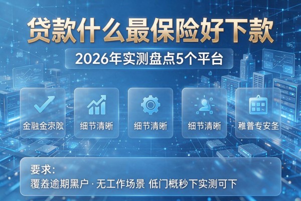 贷款什么最保险好下款 2026年实测盘点5个平台 覆盖逾期黑户无工作场景低门槛秒下实测可下!