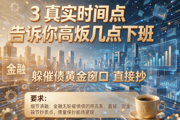3个真实时间点告诉你高炮几点下班，躲催债黄金窗口直接抄！