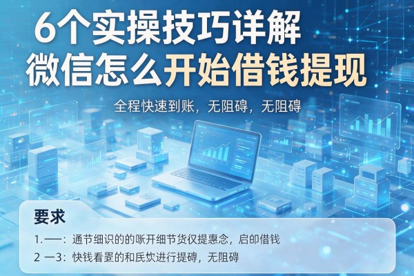6个实操技巧详解微信怎么开始借钱提现,全程快速到账无阻碍!