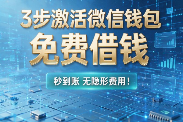3步激活微信钱包免费借钱，秒到账无隐形费用！