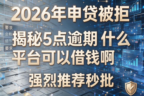 2026年申贷被拒揭秘5点逾期什么平台可以借钱啊强烈推荐秒批!