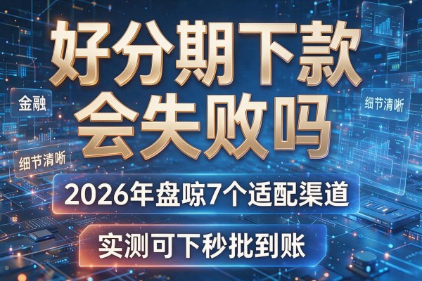 好分期下款会失败吗 2026年盘点7个适配渠道 实测可下秒批到账!