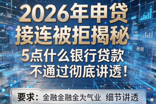 2026年申贷接连被拒揭秘5点为什么银行贷款不通过彻底讲透！
