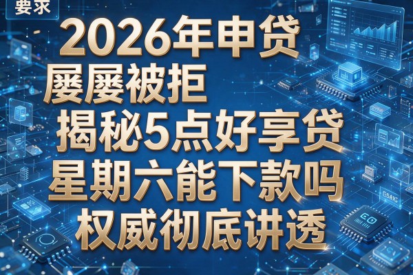 2026年申贷屡屡被拒揭秘5点好享贷星期六能下款吗权威彻底讲透!