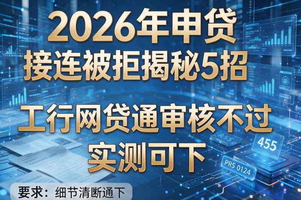 2026年申贷接连被拒揭秘5招工行网贷通审核不过实测可下!