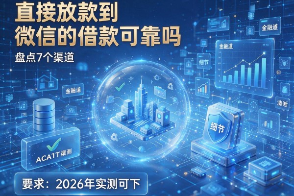 直接放款到微信的借款可靠吗 盘点7个渠道 2026年实测可下!