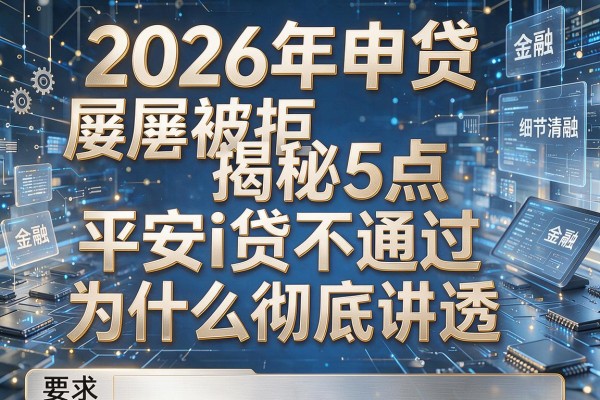 2026年申贷屡屡被拒揭秘5点平安i贷不通过为什么彻底讲透!