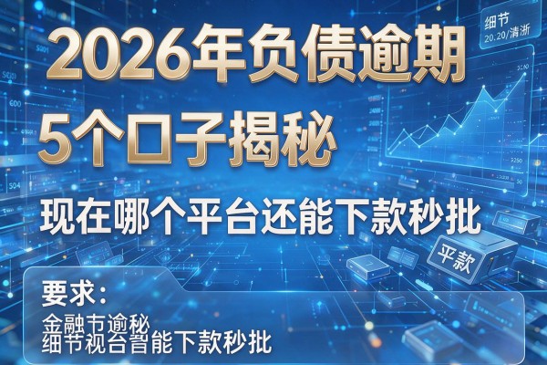 2026年负债逾期5个口子揭秘现在哪个平台还能下款秒批！
