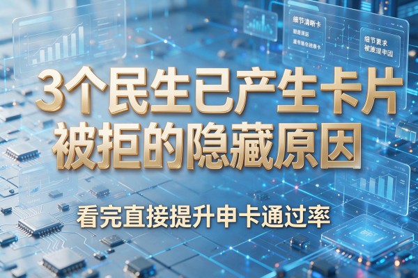 3个民生已产生卡片被拒的隐藏原因，看完直接提升申卡通过率！