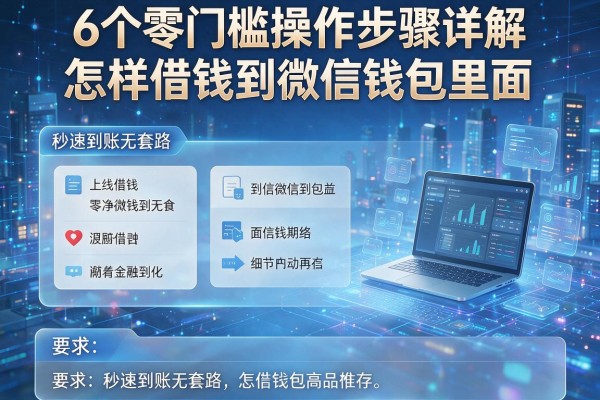 6个零门槛操作步骤详解怎样借钱到微信钱包里面,秒速到账无套路!