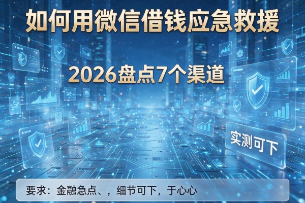 如何用微信借钱应急救援 2026盘点7个渠道 实测可下!