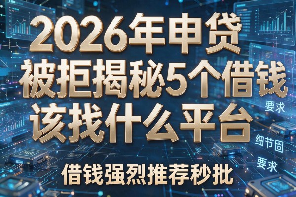 2026年申贷被拒揭秘5个借钱该找什么平台借钱强烈推荐秒批!