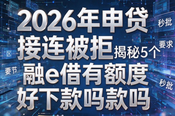 2026年申贷接连被拒揭秘5个融e借有额度好下款吗权威解析秒批!