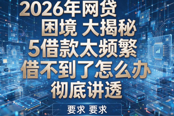 2026年网贷困境大揭秘5借款太频繁,借不到了怎么办彻底讲透!