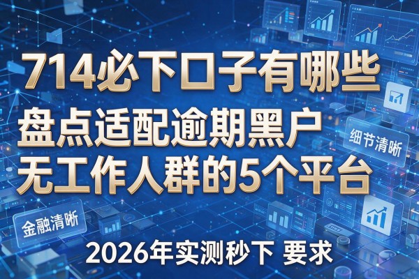 714必下口子有哪些 盘点适配逾期黑户无工作人群的5个平台 2026年实测秒下